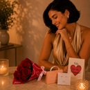 Buquê de Rosas e Conjunto Morana Love