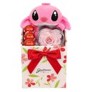 Box Carinho com Pelúcia Angel e Mini Coração Encantado e Lindt