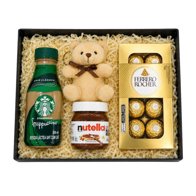 Caixa Maravilha com Ferrero Rocher e Nutella e Starbucks