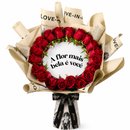 Buquê Espelhado com Rosas Vermelhas