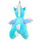 Unicórnio de Pelúcia Azul com Asas 30cm