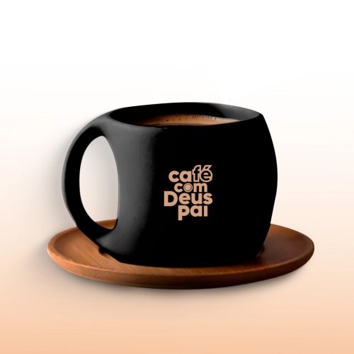 Caneca Café com Deus Pai 350ml