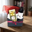 Cesta Especial Vinho e Chocolate Ferrero