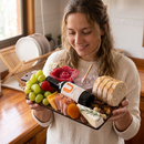 Tábua de Queijos, Frios e Frutas com Vinho Pequeno