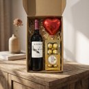 Kit do Coração com Vinho e Chocolate