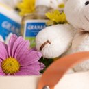 Cesta Maternidade Carinho com Ursinho e Flores