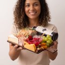 Tábua Queijos e Frios e Aperitivos com Suco de Uva