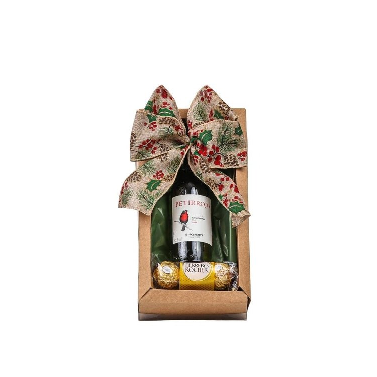 Kit de Natal Vinho e Chocolate
