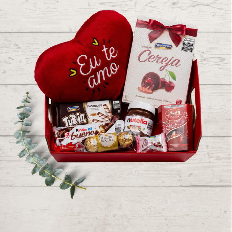 Cesta Mãe Doçura com Chocolates e Pelúcia