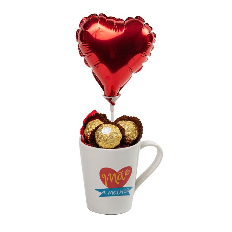 Caneca Presente Dia das Mães com Chocolates