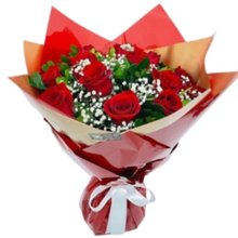 Ramalhete com 12 rosas vermelhas