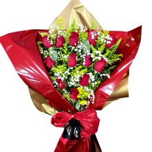 Buquê com 12 rosas