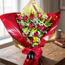 Buquê com 12 Rosas