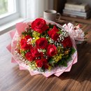 Buquê com 12 Rosas Importadas
