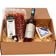 Cesta Queijo e Vinho Rose Class