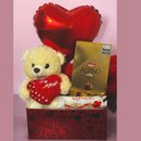 Cesta Amorosa com Urso e Chocolate 