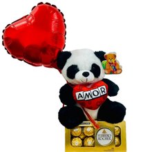 Kit Torre de Amor Urso com Ferrero e Balão