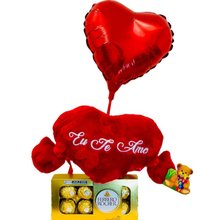 Kit Torre Romântica Urso com Balão e Ferrero