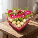 Cesta Florida Ferrero Rocher e Rosas