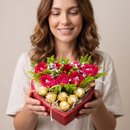 Cesta Florida Ferrero Rocher e Rosas