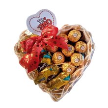 Cesta Coração Média com Chocolates