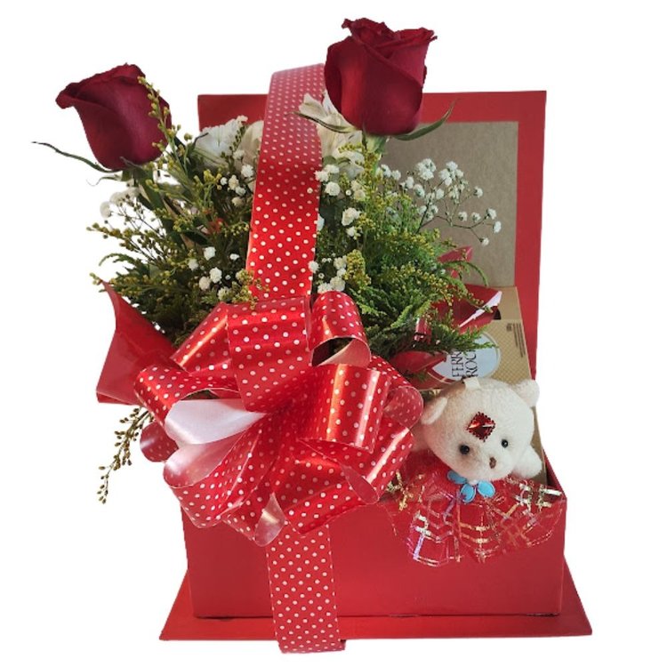 Caixa com Rosas