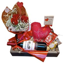 Cesta de Vinho importado Já Disse Que Te Amo Hoje