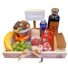 Cesta de Aniversário com Parabéns que Brilha