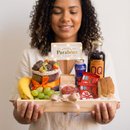 Cesta de Aniversário com Parabéns que Brilha