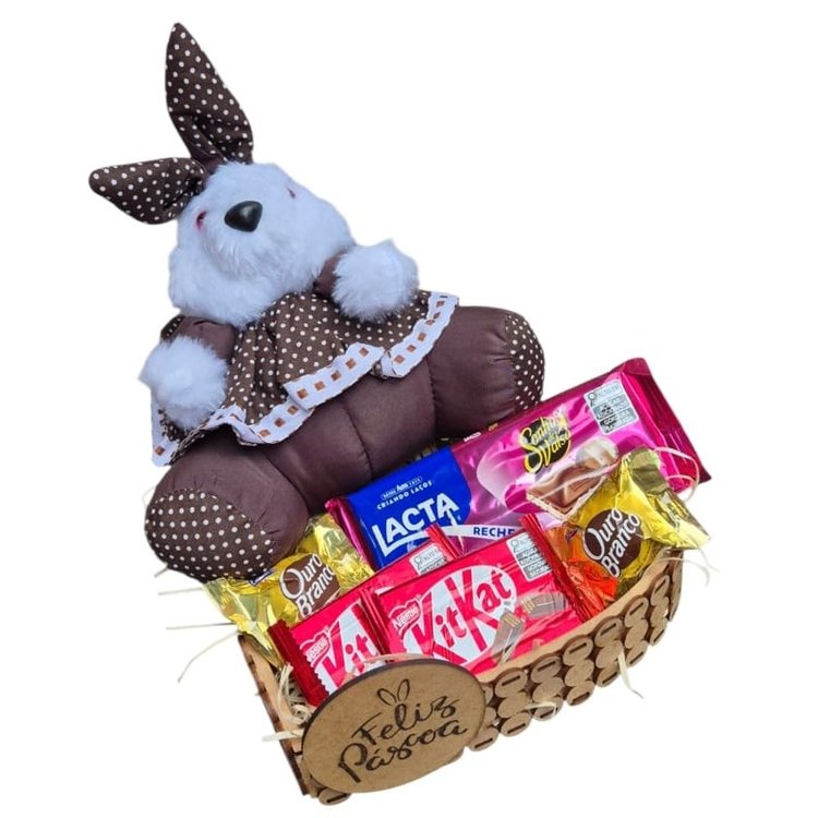 Cesta coelho da pascoa