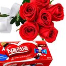 Buquê Rosas Vermelhas com Chocolates Nestlé