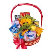 Cesta Café da Manhã com Girassol