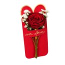 Cartão Flor Com Amor Rosa Vermelha