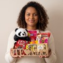 Cesta Presente Urso Panda Pelúcia Doces e Chocolates