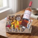 Cesta de Chocolates Bombons e Vinho para a Mãe