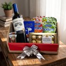 Cesta De Chocolates E Vinho Presente Premium