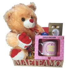 Cesta Mães Urso Caneca Sortida Mãe Chocolates
