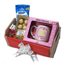 Cesta De Presente Mãe Com Caneca E Chocolates