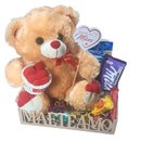 Cesta Presente Feliz Dia Das Mãe Com Urso E Chocolates