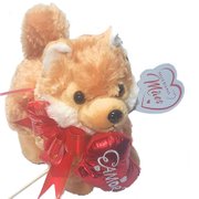Cachorrinho Caramelo com Placa Feliz dia das Mães