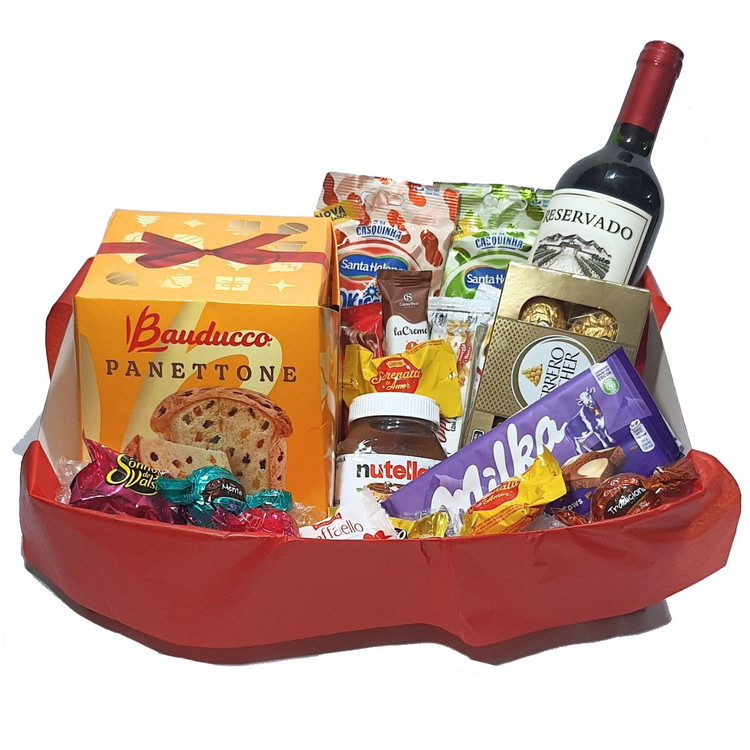 Cesta de Natal Presente Premium Produtos Renomados