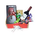 Cesta Premium Namorados Taça Vinho Flor e Chocolates