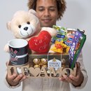Cesta Ursinho com Chocolate e Caneca Corinthians