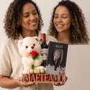 Cesta Mãe Te Amo com Taça Corinthians e Urso com Flor