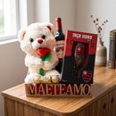 Cesta Mãe Te Amo com Taça Flamengo e Urso com Flor
