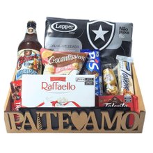 Cesta Botafogo com Toalha para os Pais Pai Te Amo