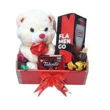 Cesta Ursinho e Caneca Flamenguista 