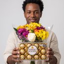 Buquê de Flores do Campo com Rosas e Ferrero