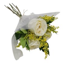 Buquê de 3 Rosas Brancas