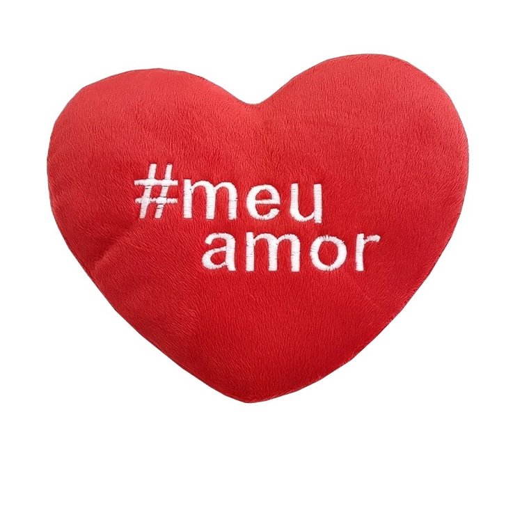 Coração Pelúcia com Frase